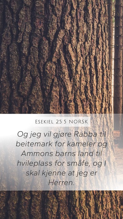 Esekiel 25:5 NORSK Bible Verse Image