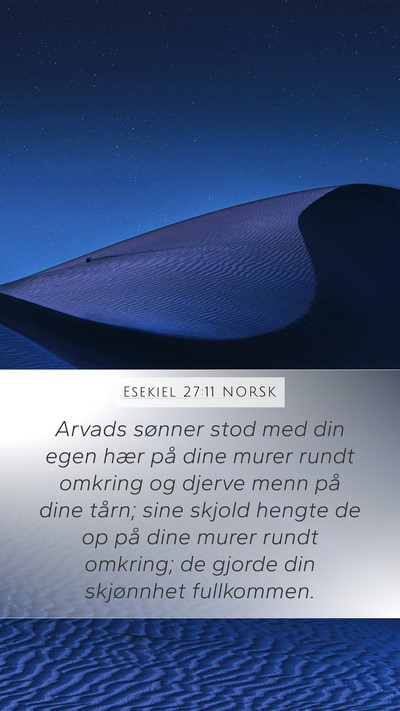 Esekiel 27:11 NORSK Bible Verse Image