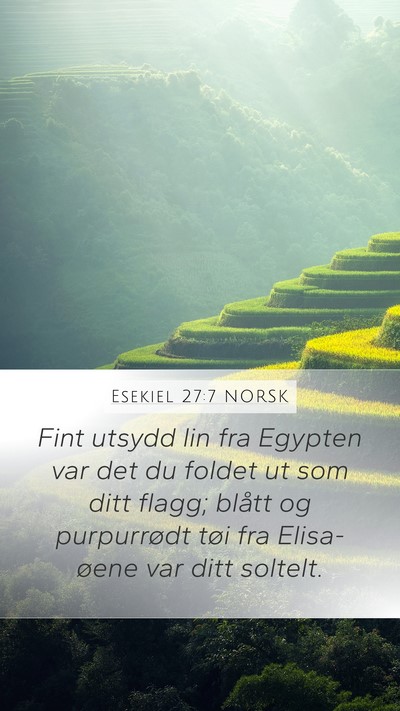 Esekiel 27:7 NORSK Bible Verse Image