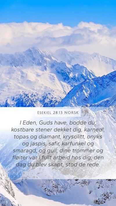 Esekiel 28:13 NORSK Bible Verse Image