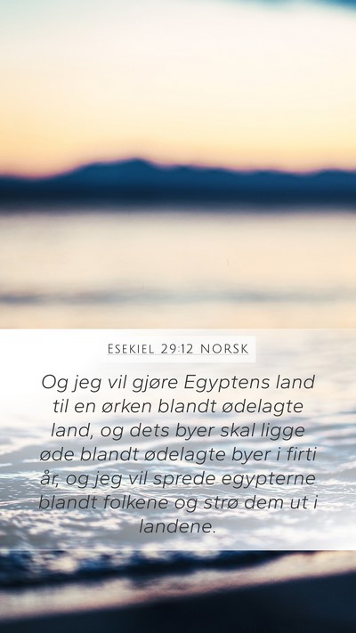 Esekiel 29:12 NORSK Bible Verse Image