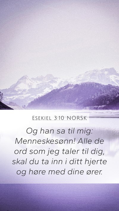 Esekiel 3:10 NORSK Bible Verse Image