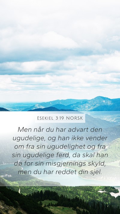 Esekiel 3:19 NORSK Bible Verse Image