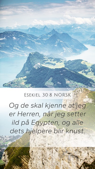 Esekiel 30:8 NORSK Bible Verse Image