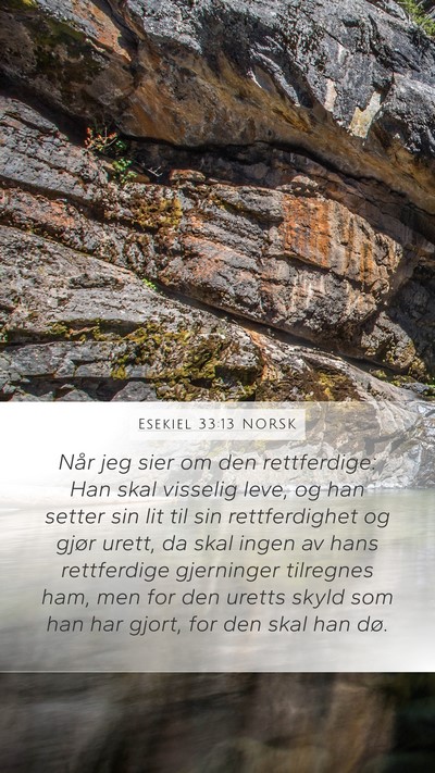 Esekiel 33:13 NORSK Bible Verse Image