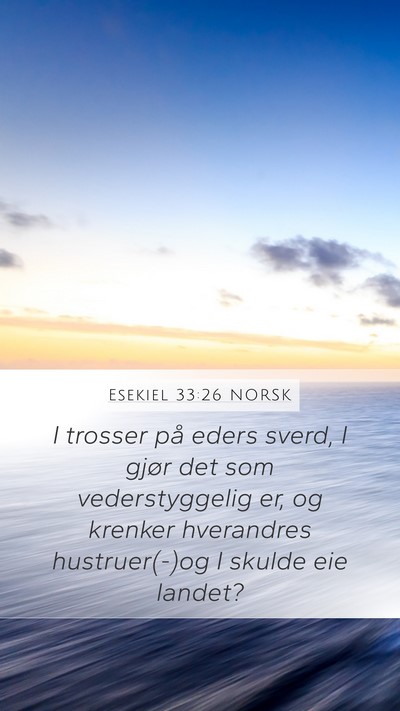 Esekiel 33:26 NORSK Bible Verse Image