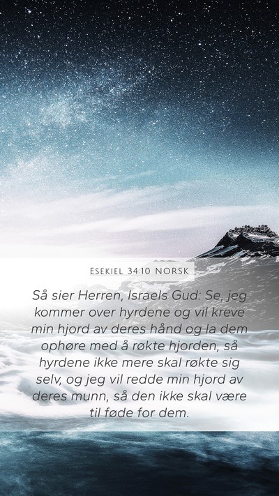 Esekiel 34:10 NORSK Bible Verse Image