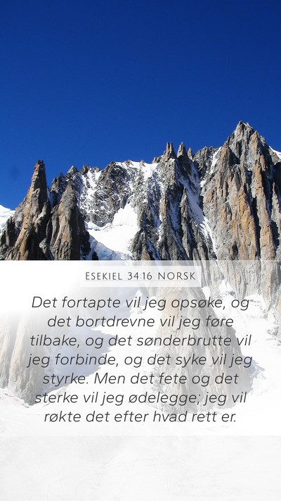 Esekiel 34:16 NORSK Bible Verse Image