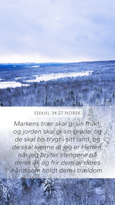 Esekiel 34:27 NORSK Bible Verse Image