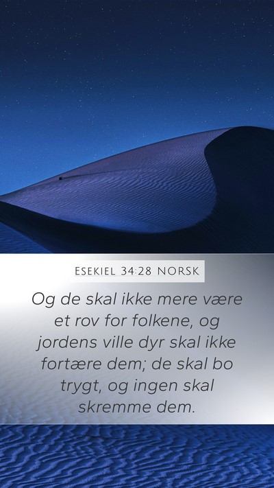 Esekiel 34:28 NORSK Bible Verse Image