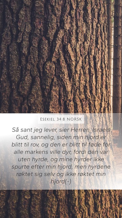 Esekiel 34:8 NORSK Bible Verse Image