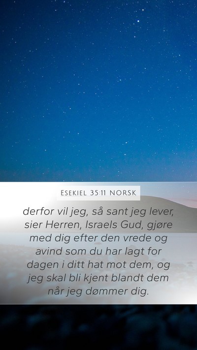 Esekiel 35:11 NORSK Bible Verse Image
