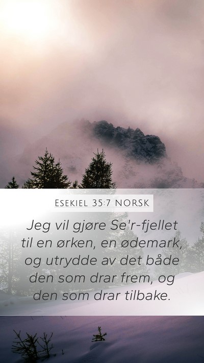 Esekiel 35:7 NORSK Bible Verse Image