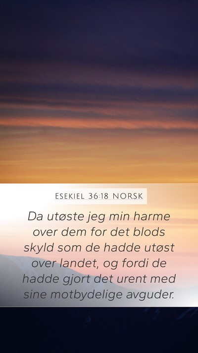 Esekiel 36:18 NORSK Bible Verse Image