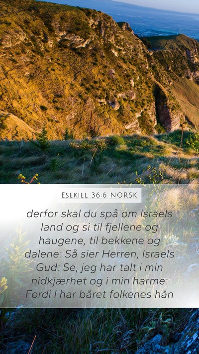 Esekiel 36:6 NORSK Bible Verse Image