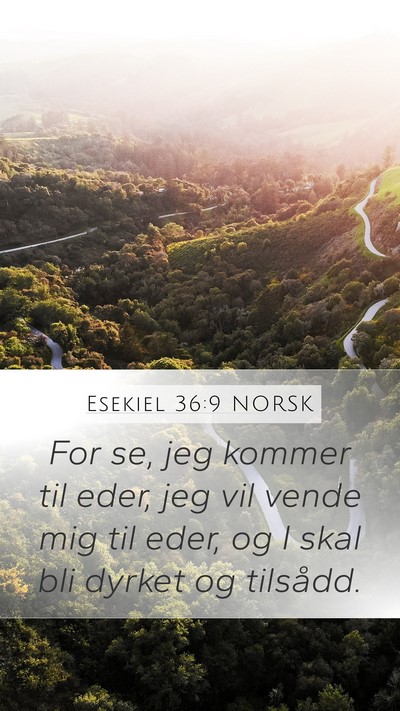 Esekiel 36:9 NORSK Bible Verse Image