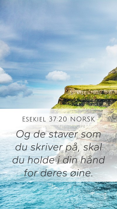 Esekiel 37:20 NORSK Bible Verse Image