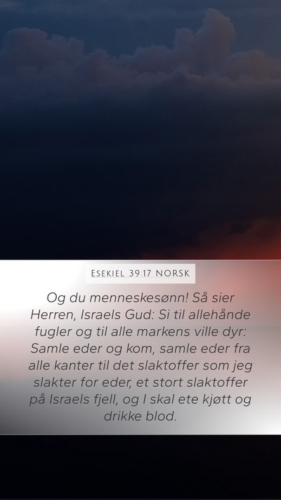 Esekiel 39:17 NORSK Bible Verse Image