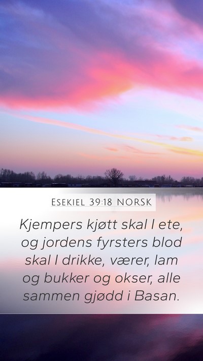 Esekiel 39:18 NORSK Bible Verse Image
