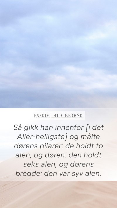 Esekiel 41:3 NORSK Bible Verse Image