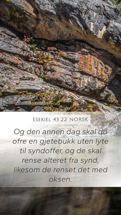 Esekiel 43:22 NORSK Bible Verse Image