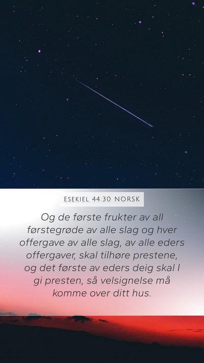 Esekiel 44:30 NORSK Bible Verse Image