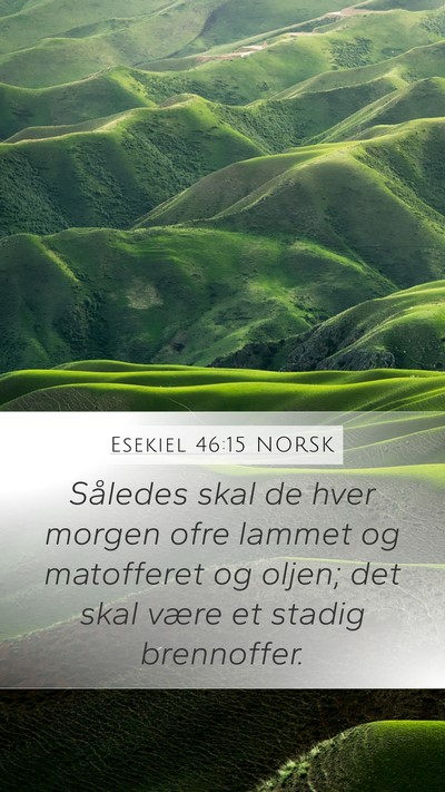 Esekiel 46:15 NORSK Bible Verse Image