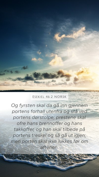 Esekiel 46:2 NORSK Bible Verse Image