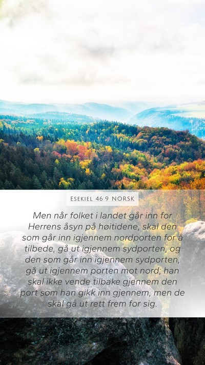 Esekiel 46:9 NORSK Bible Verse Image