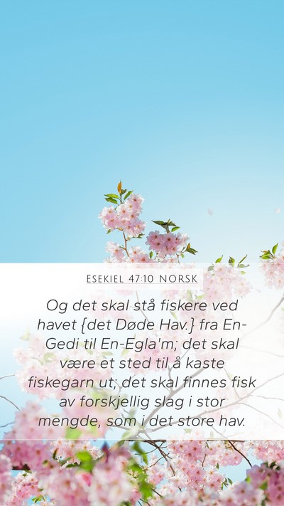 Esekiel 47:10 NORSK Bible Verse Image