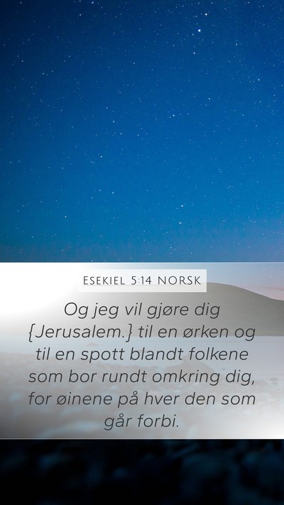 Esekiel 5:14 NORSK Bible Verse Image
