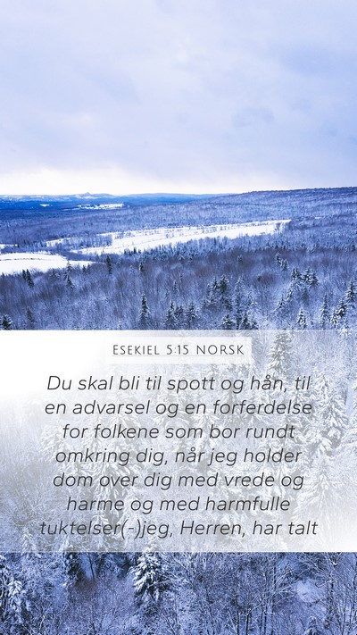 Esekiel 5:15 NORSK Bible Verse Image
