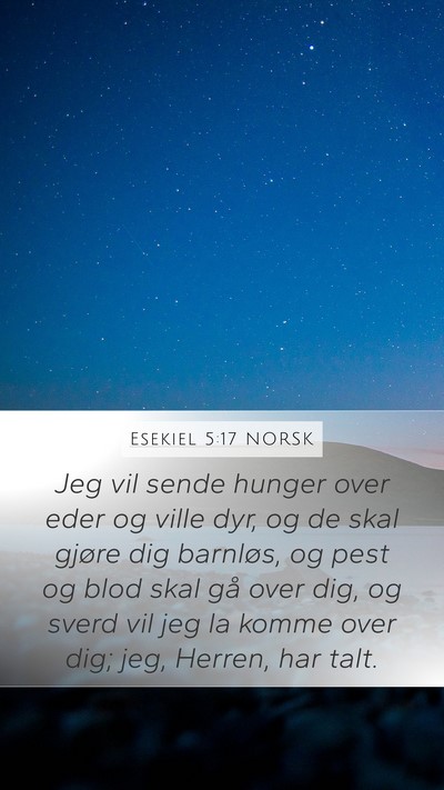 Esekiel 5:17 NORSK Bible Verse Image