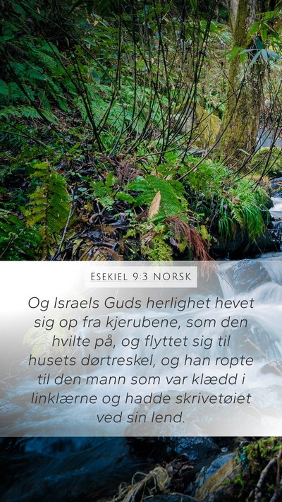 Esekiel 9:3 NORSK Bible Verse Image