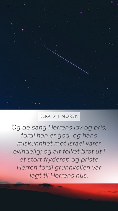 Esra 3:11 NORSK Bible Verse Image