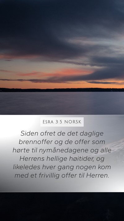 Esra 3:5 NORSK Bible Verse Image