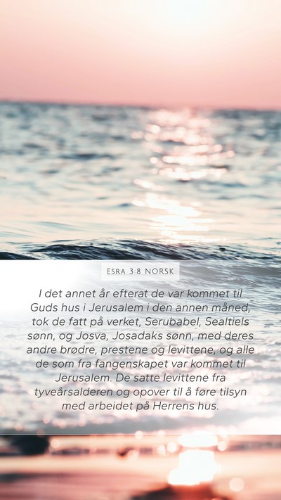Esra 3:8 NORSK Bible Verse Image