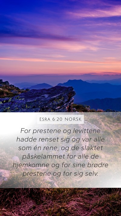 Esra 6:20 NORSK Bible Verse Image