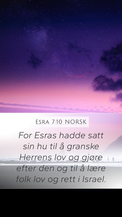 Esra 7:10 NORSK Bible Verse Image