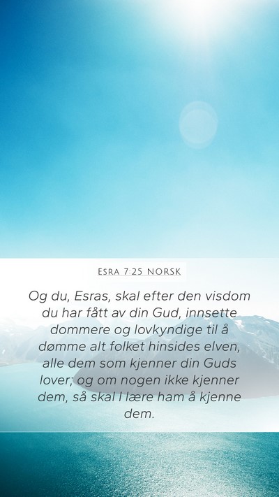 Esra 7:25 NORSK Bible Verse Image