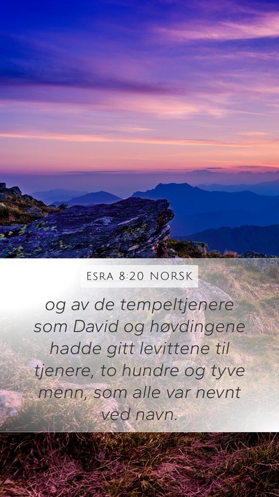 Esra 8:20 NORSK Bible Verse Image