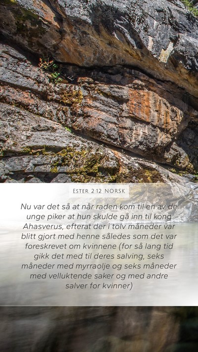 Ester 2:12 NORSK Bible Verse Image