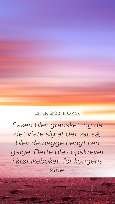 Ester 2:23 NORSK Bible Verse Image