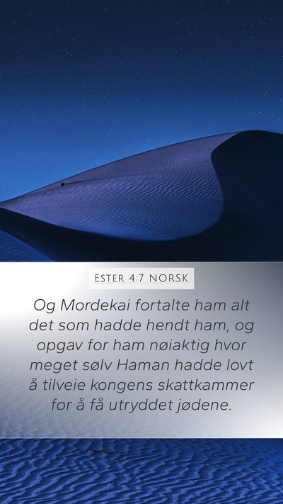 Ester 4:7 NORSK Bible Verse Image