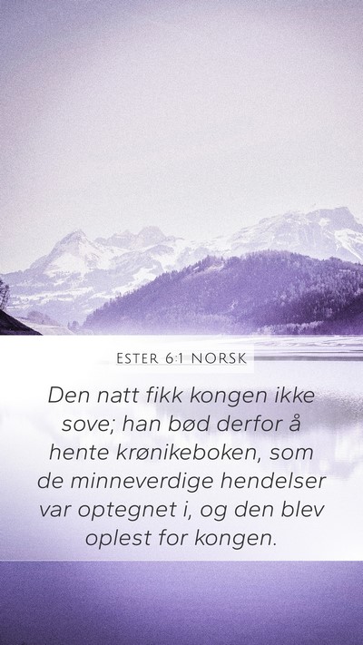 Ester 6:1 NORSK Bible Verse Image