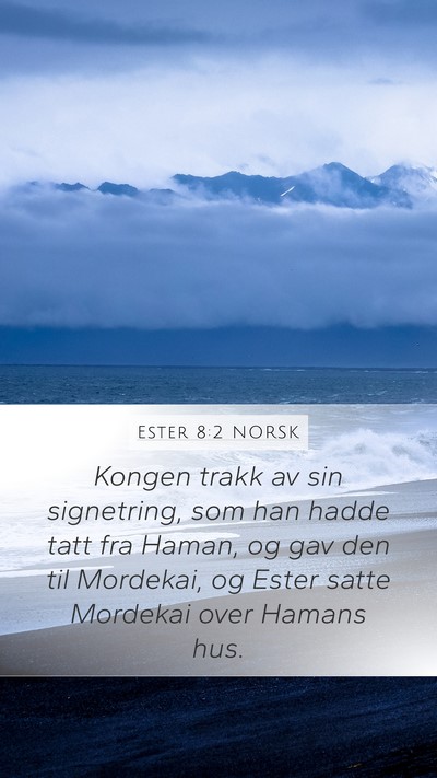 Ester 8:2 NORSK Bible Verse Image
