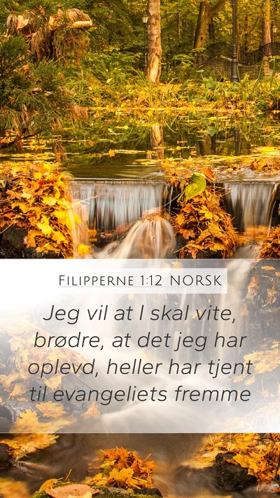 Filipperne 1:12 NORSK Bible Verse Image