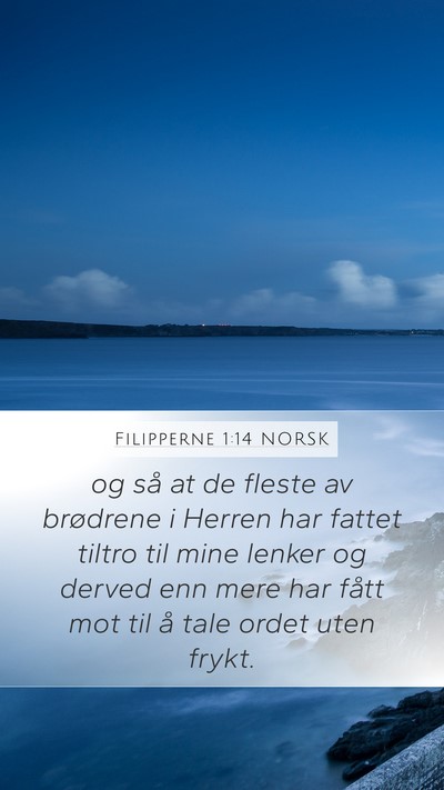 Filipperne 1:14 NORSK Bible Verse Image