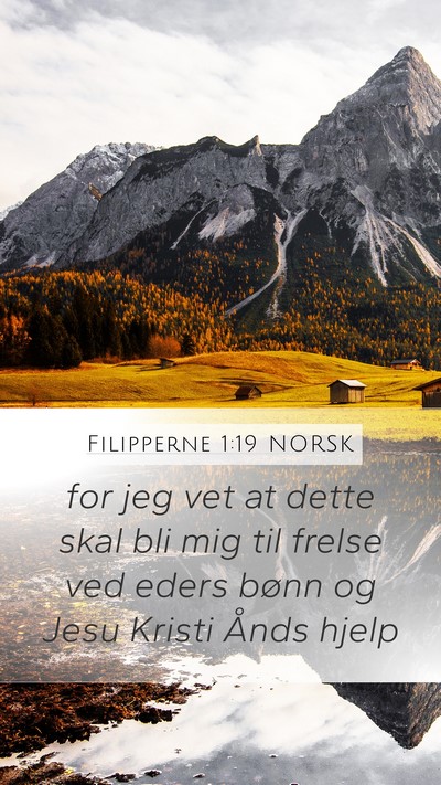 Filipperne 1:19 NORSK Bible Verse Image