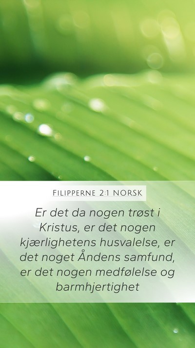Filipperne 2:1 NORSK Bible Verse Image